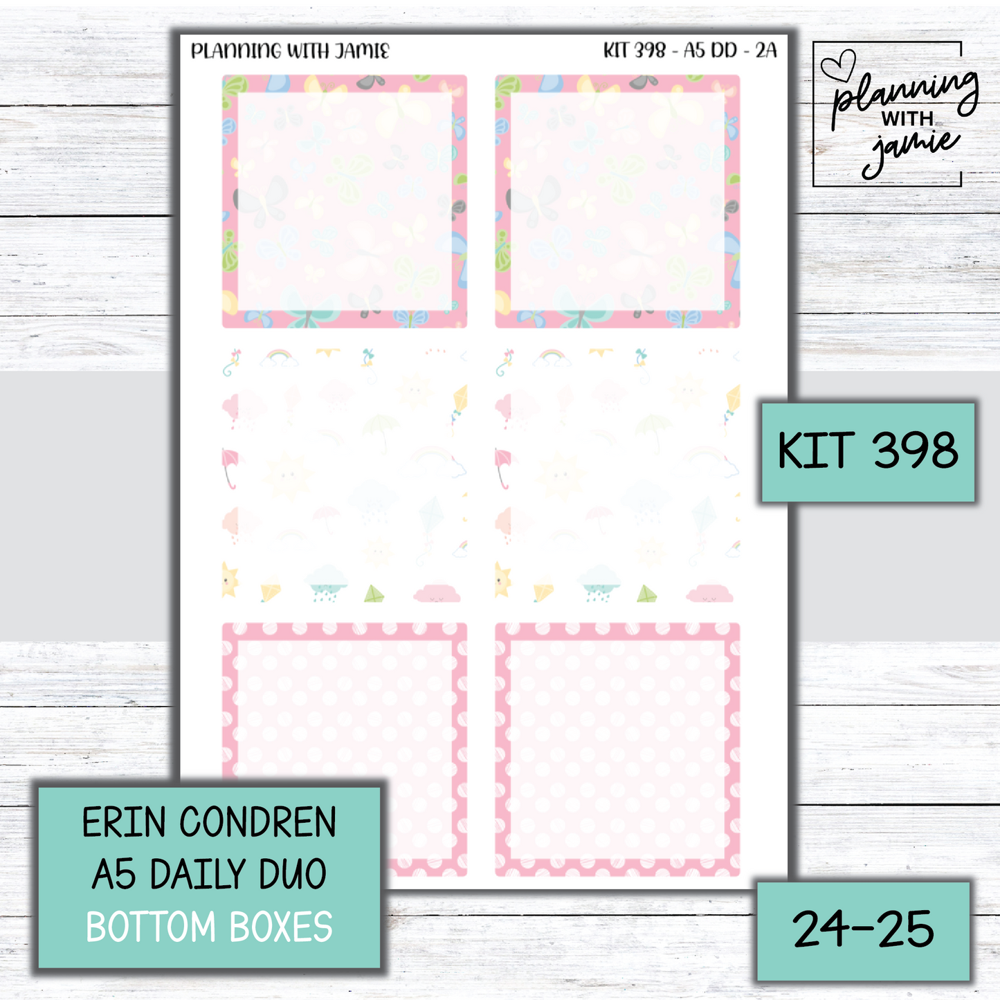 Kit 398 Erin Condren Daily Duo Sticker Kit