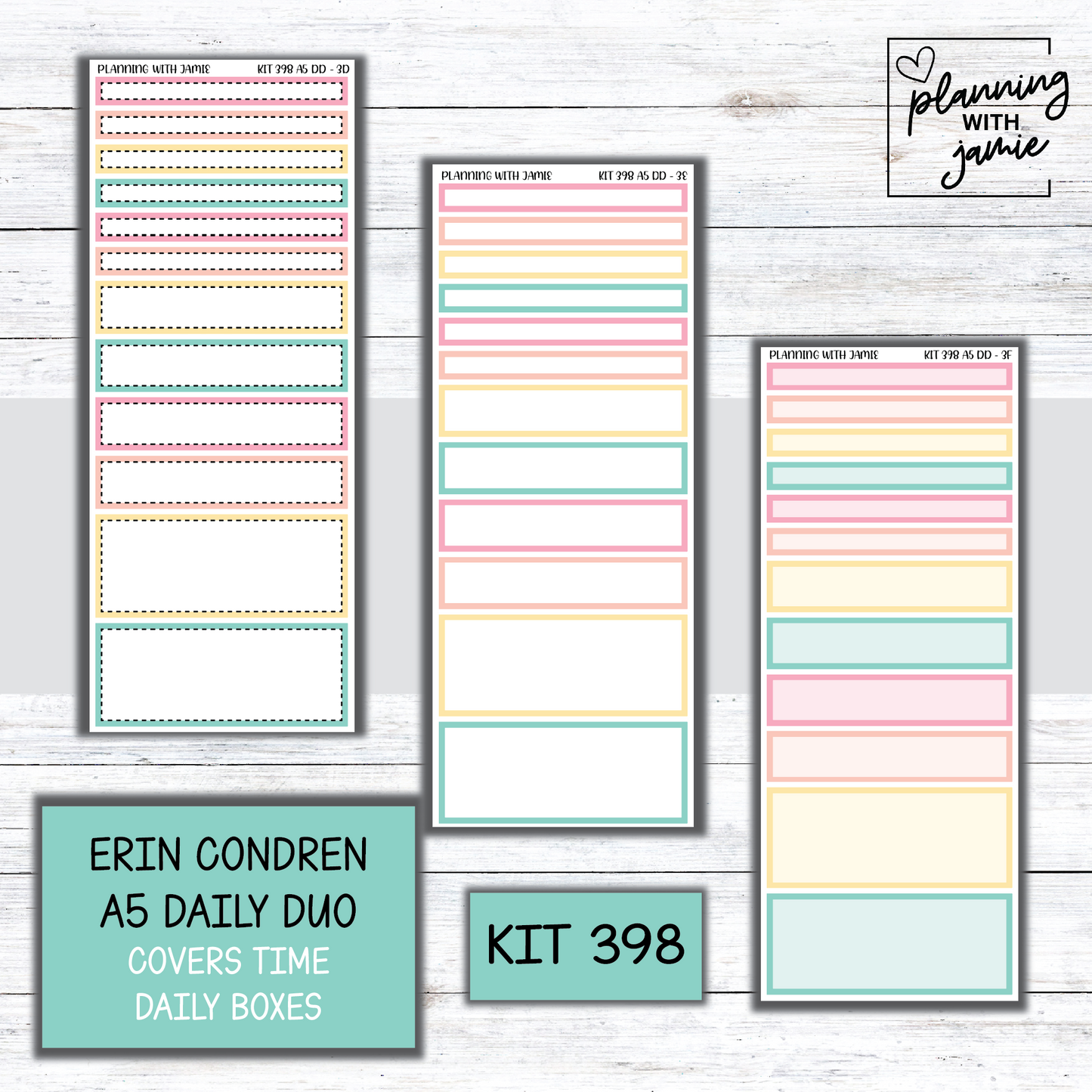 Kit 398 Erin Condren Daily Duo Sticker Kit