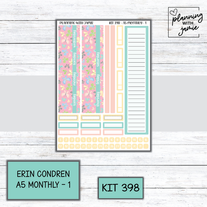 KIT 398 Erin Condren 7X9 OR A5 Monthly Kit