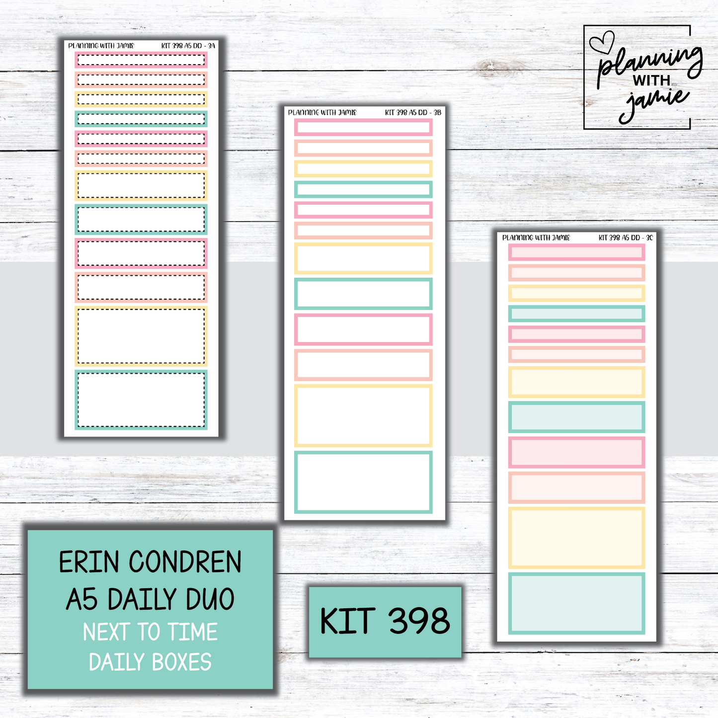 Kit 398 Erin Condren Daily Duo Sticker Kit