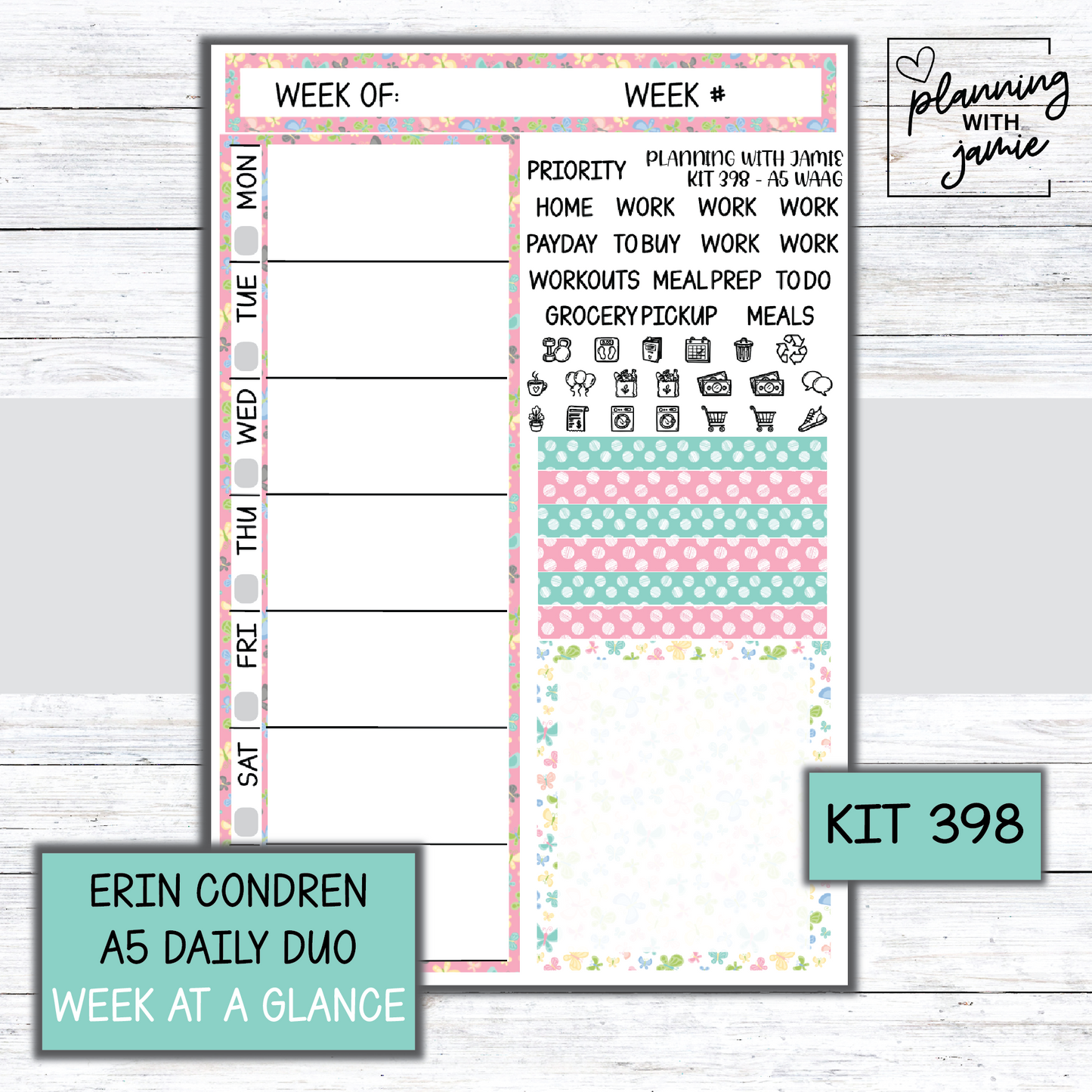 Kit 398 Week At A Glance Sticker