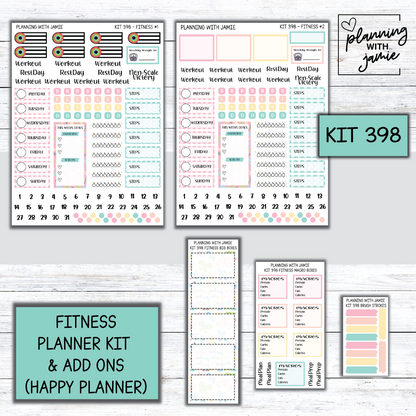 Kit 398 Weekly Fitness Sticker Kit