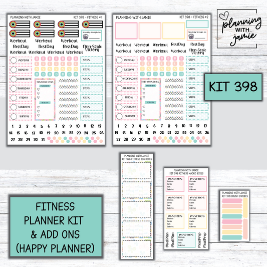 Kit 398 Weekly Fitness Sticker Kit