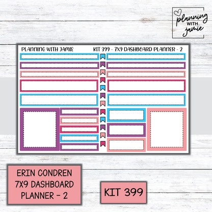Kit 399 Erin Condren Dashboard Planner Sticker Kit