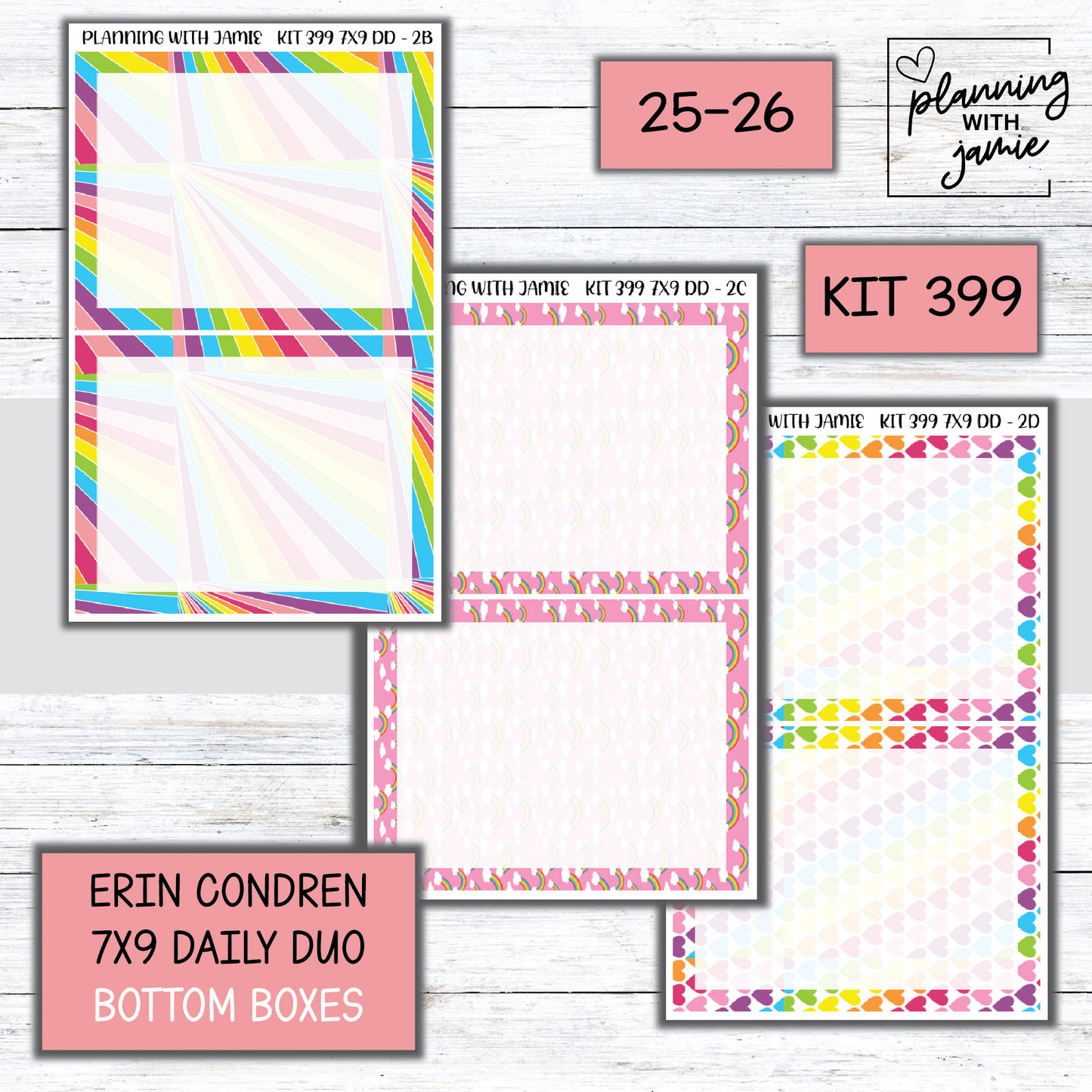 Kit 399 Erin Condren Daily Duo Sticker Kit