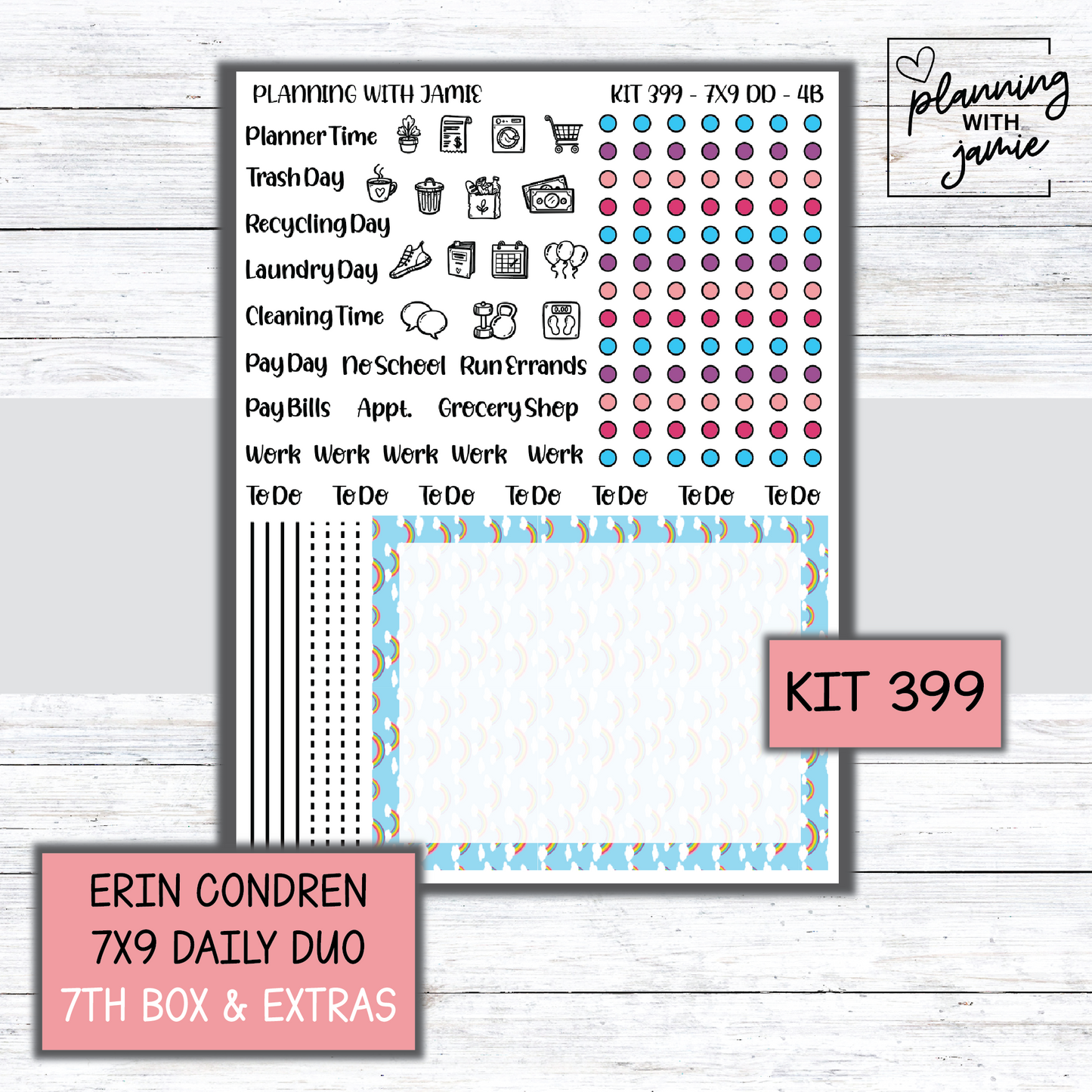 Kit 399 Erin Condren Daily Duo Sticker Kit