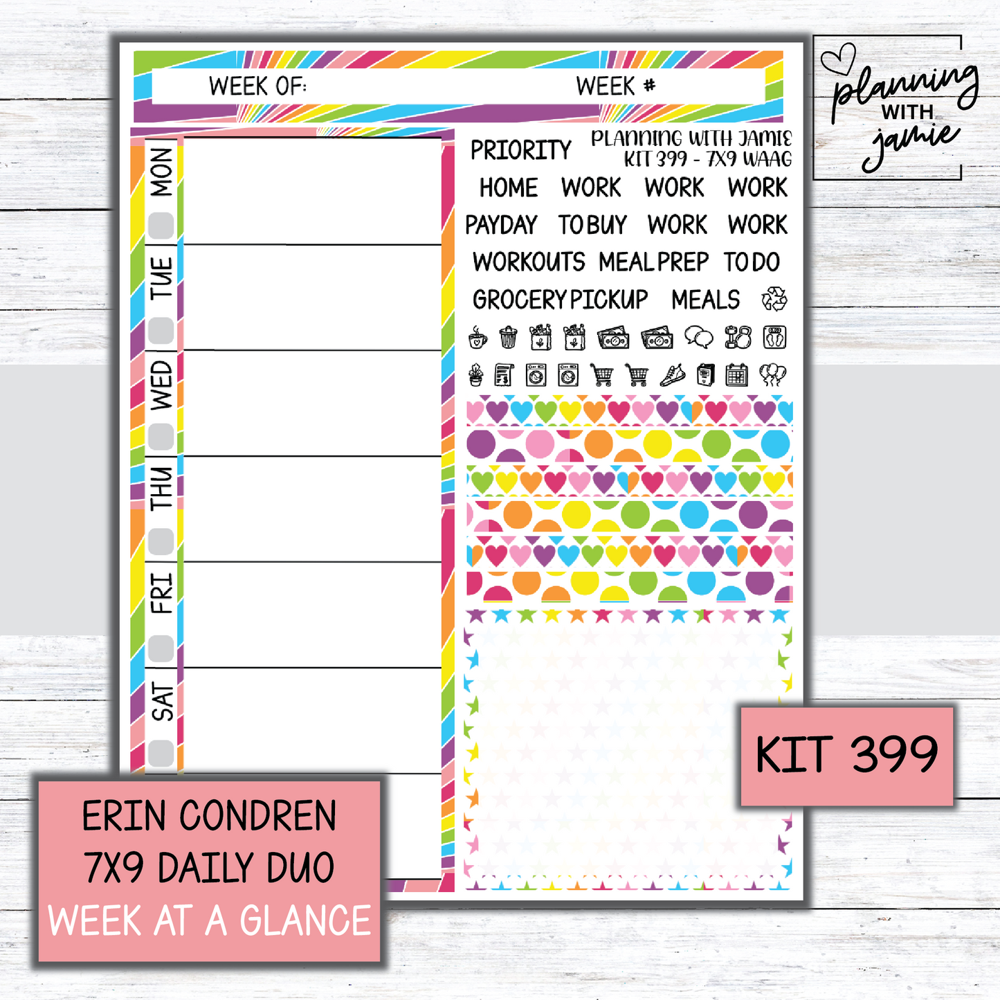 Kit 399 Week At A Glance Sticker