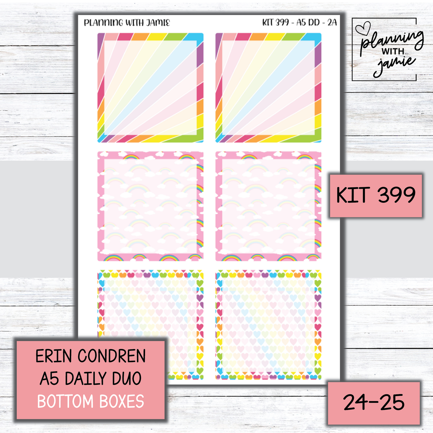 Kit 399 Erin Condren Daily Duo Sticker Kit