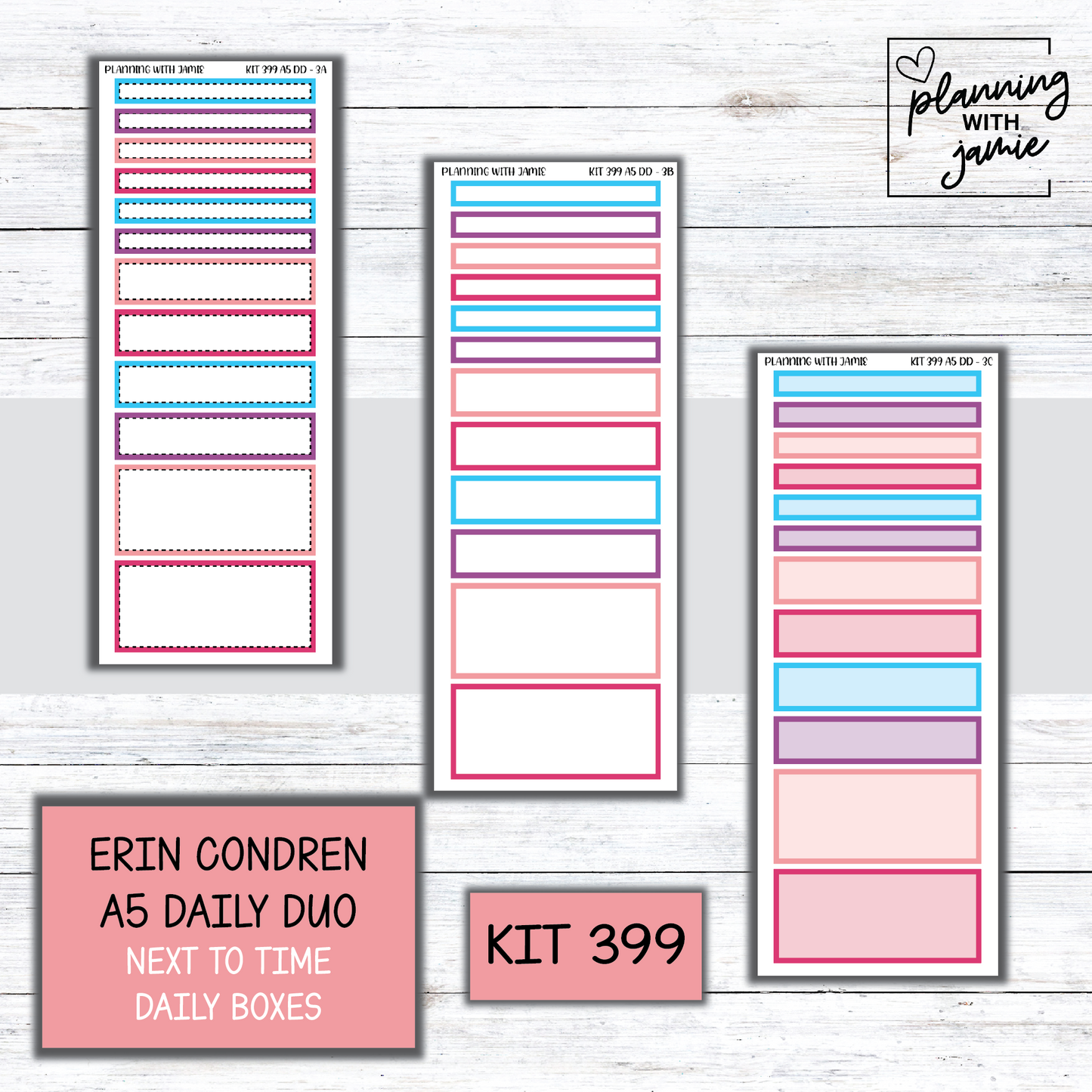Kit 399 Erin Condren Daily Duo Sticker Kit