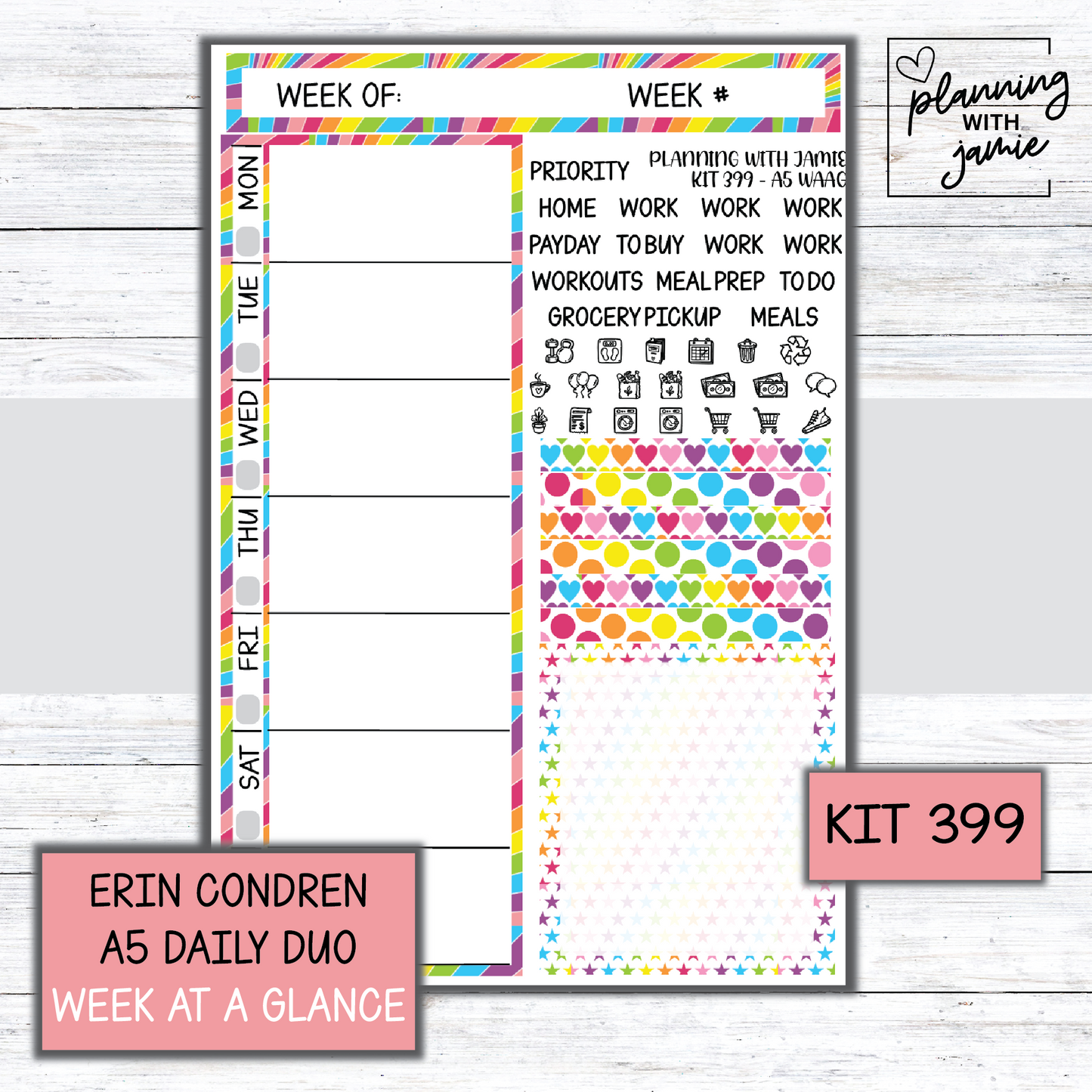 Kit 399 Week At A Glance Sticker