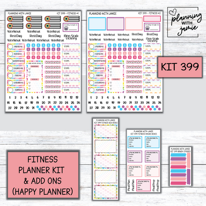 Kit 399 Weekly Fitness Sticker Kit