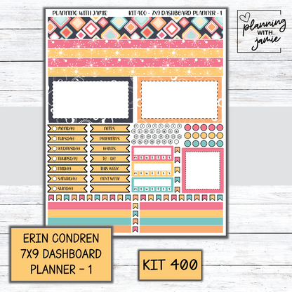 Kit 400 Erin Condren Dashboard Planner Sticker Kit