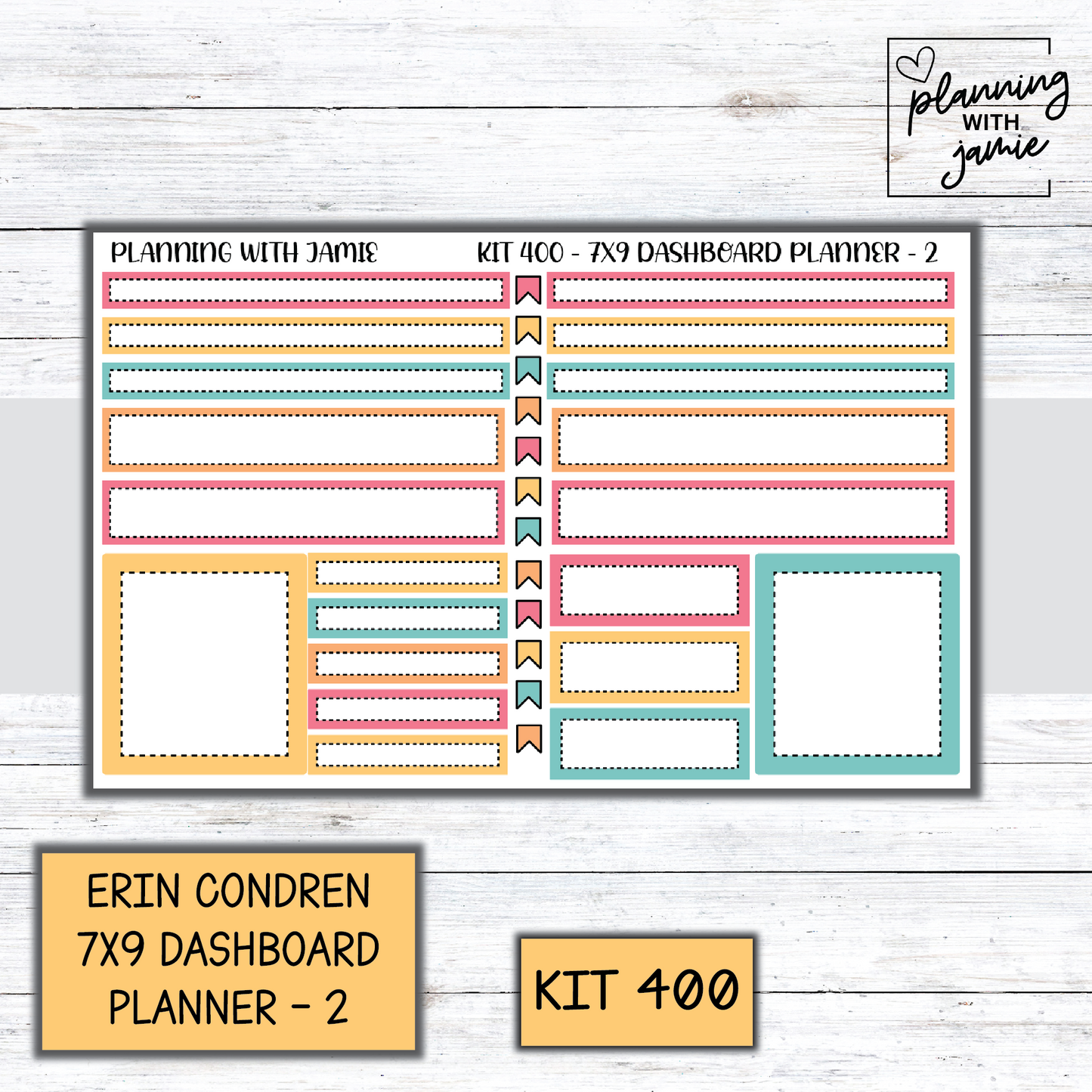 Kit 400 Erin Condren Dashboard Planner Sticker Kit