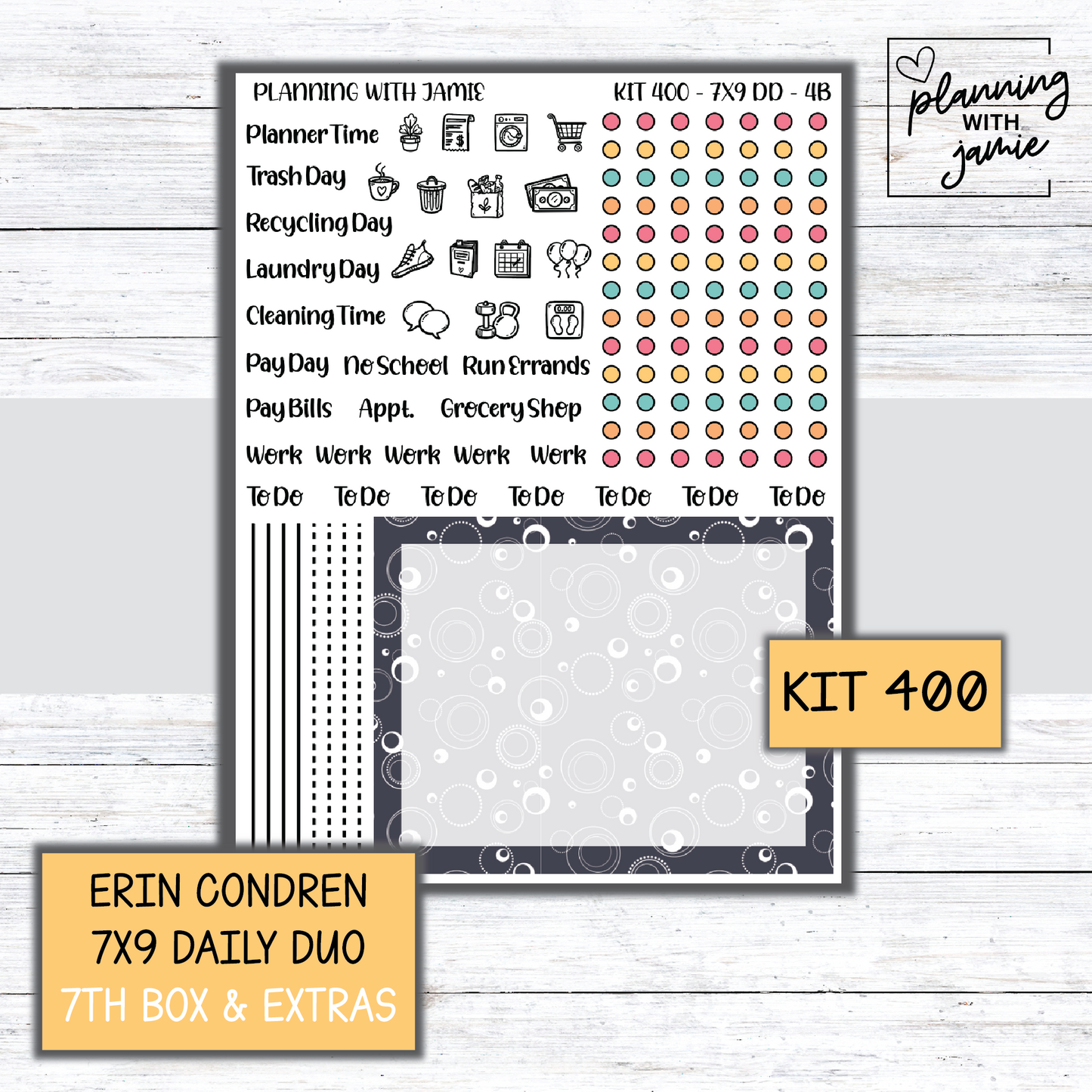 Kit 400 Erin Condren Daily Duo Sticker Kit