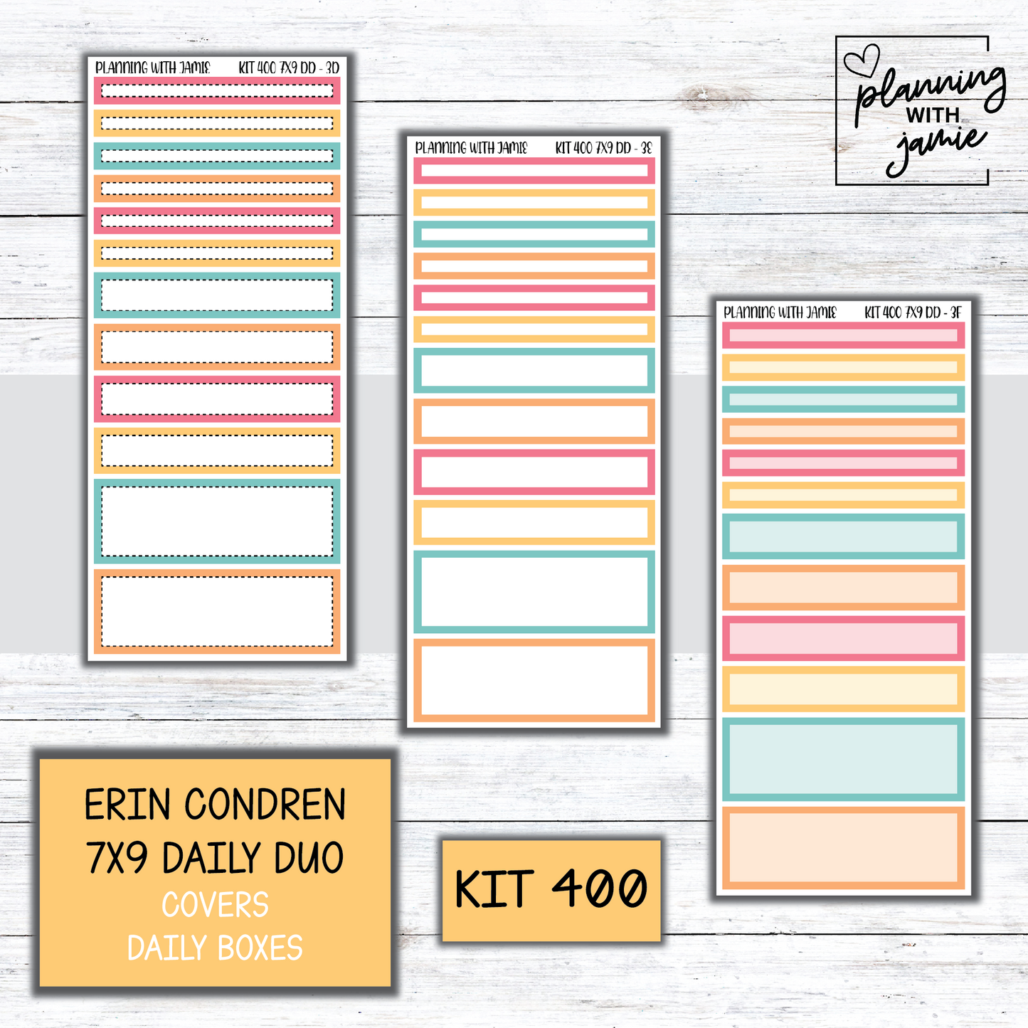 Kit 400 Erin Condren Daily Duo Sticker Kit