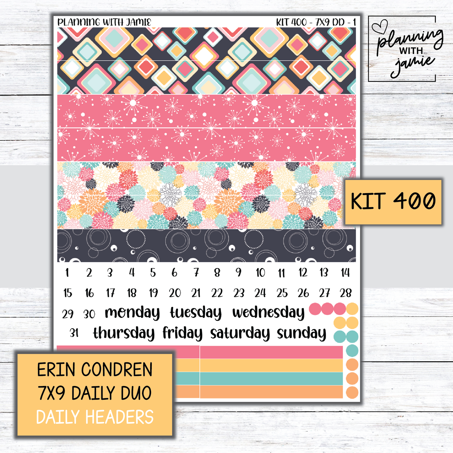 Kit 400 Erin Condren Daily Duo Sticker Kit