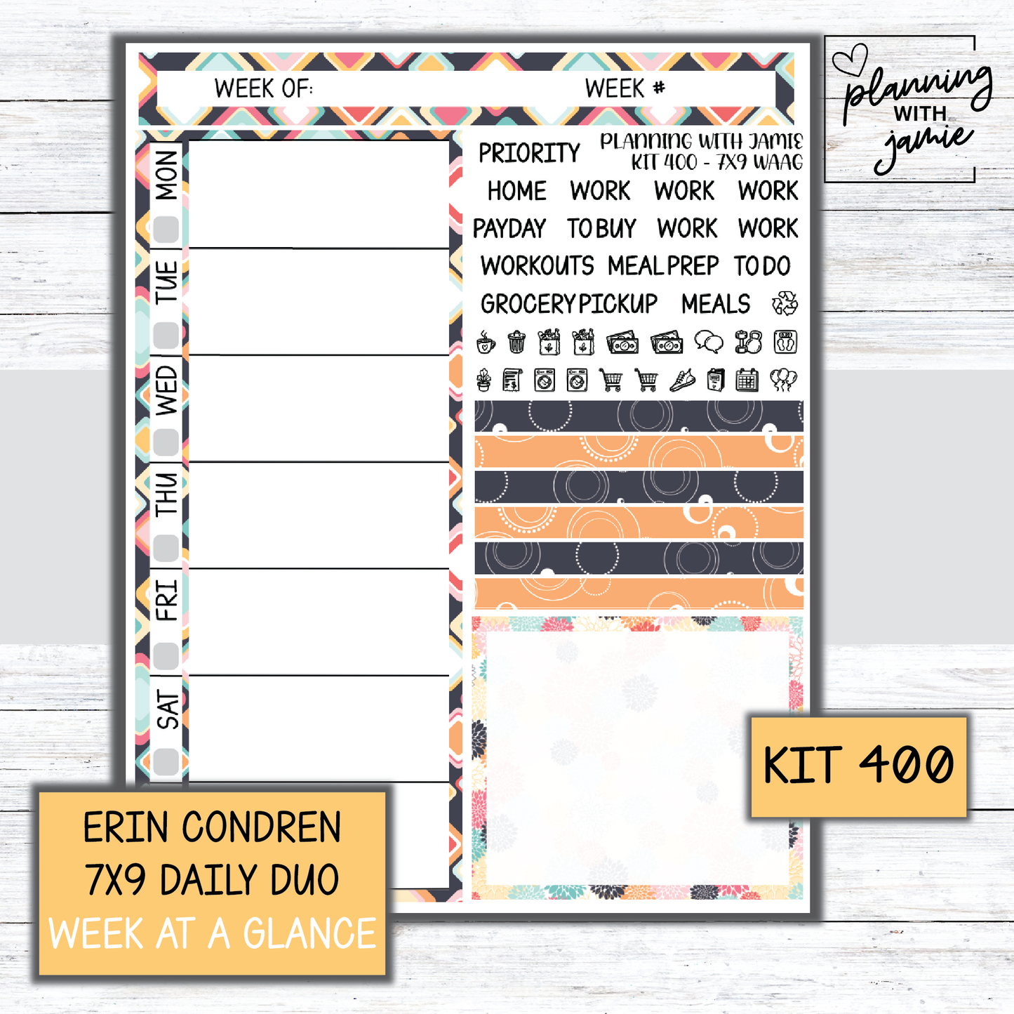 Kit 400 Week At A Glance Sticker