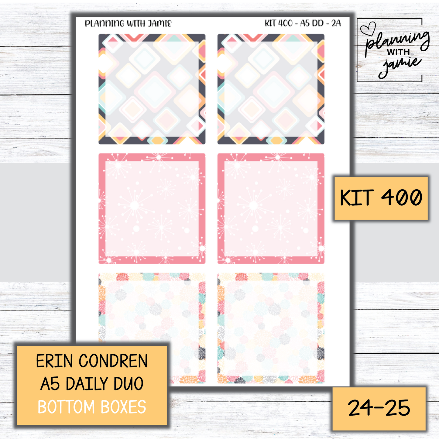 Kit 400 Erin Condren Daily Duo Sticker Kit