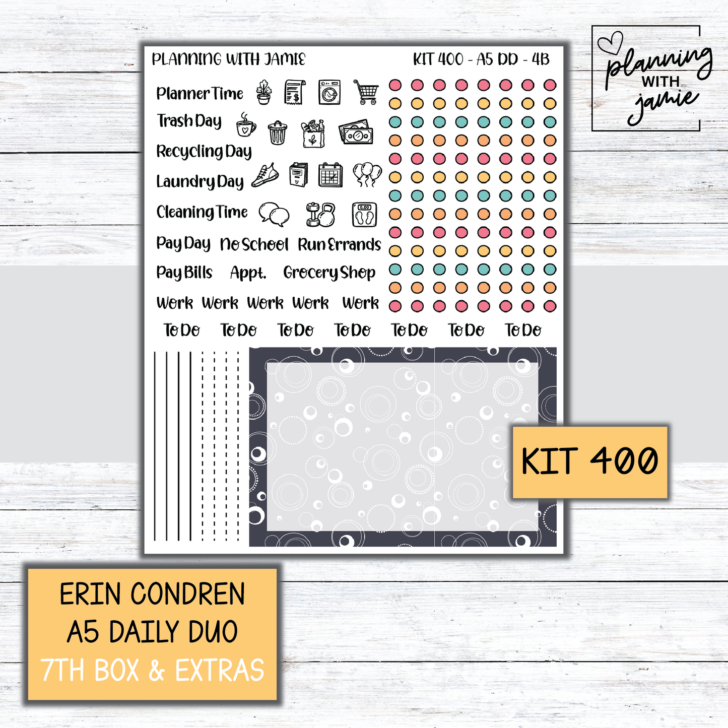 Kit 400 Erin Condren Daily Duo Sticker Kit