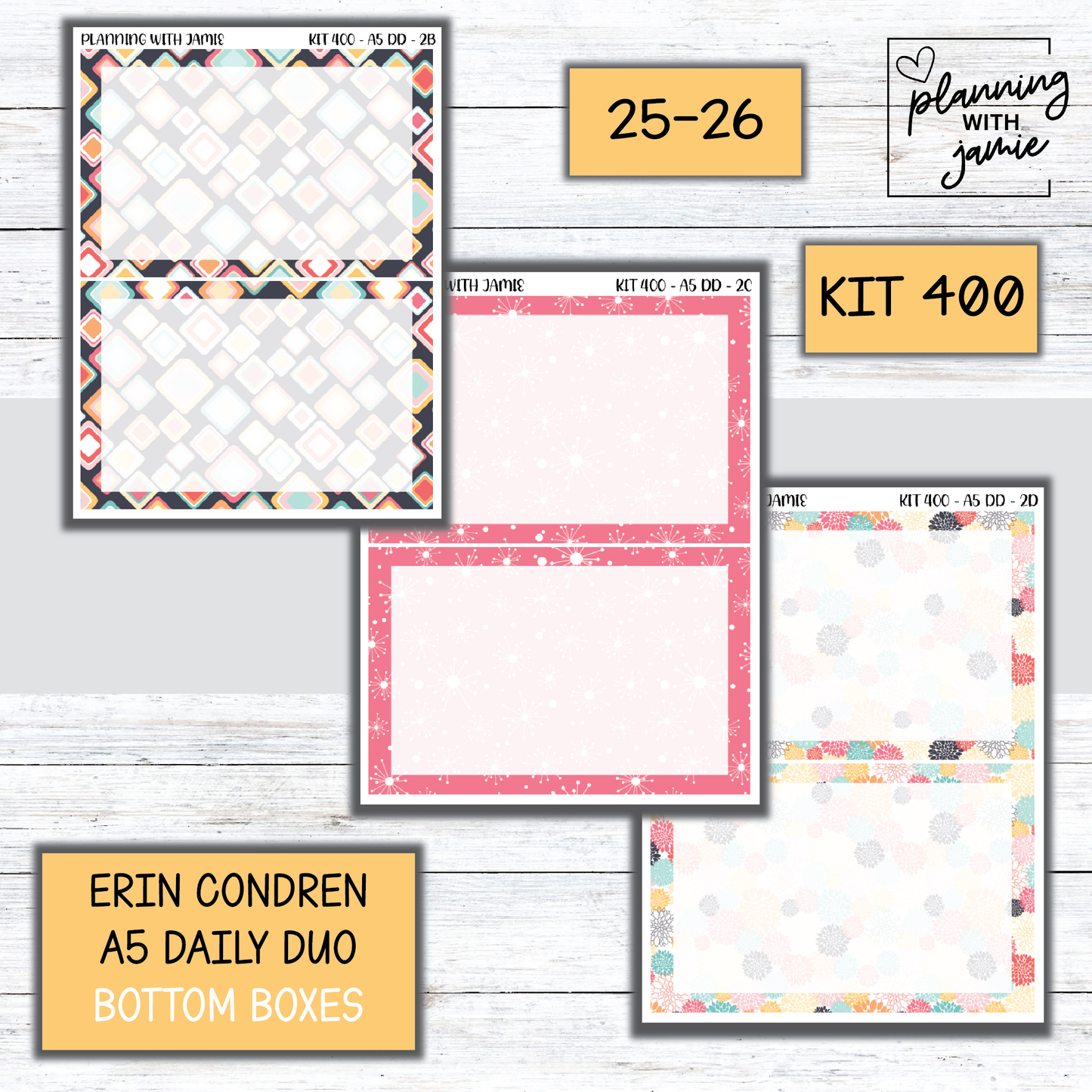 Kit 400 Erin Condren Daily Duo Sticker Kit