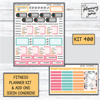Kit 400 Weekly Fitness Sticker Kit