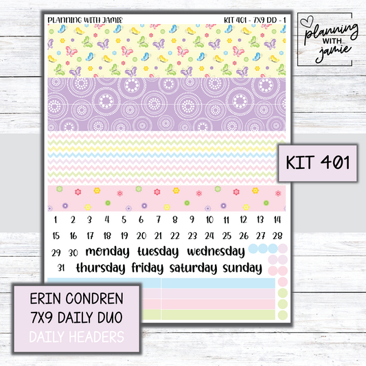 Kit 401 Erin Condren Daily Duo Sticker Kit