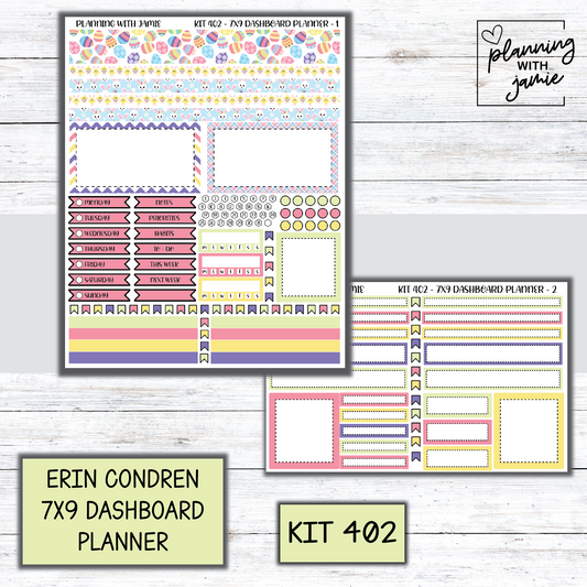 Kit 402 Erin Condren Dashboard Planner Sticker Kit