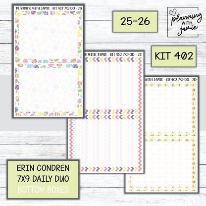 Kit 402 Erin Condren Daily Duo Sticker Kit