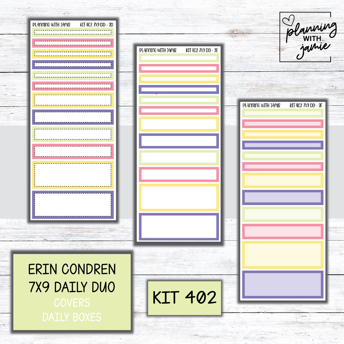 Kit 402 Erin Condren Daily Duo Sticker Kit