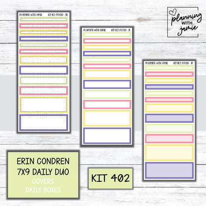 Kit 402 Erin Condren Daily Duo Sticker Kit
