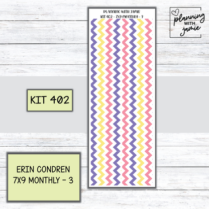 KIT 402 Erin Condren 7X9 OR A5 Monthly Kit