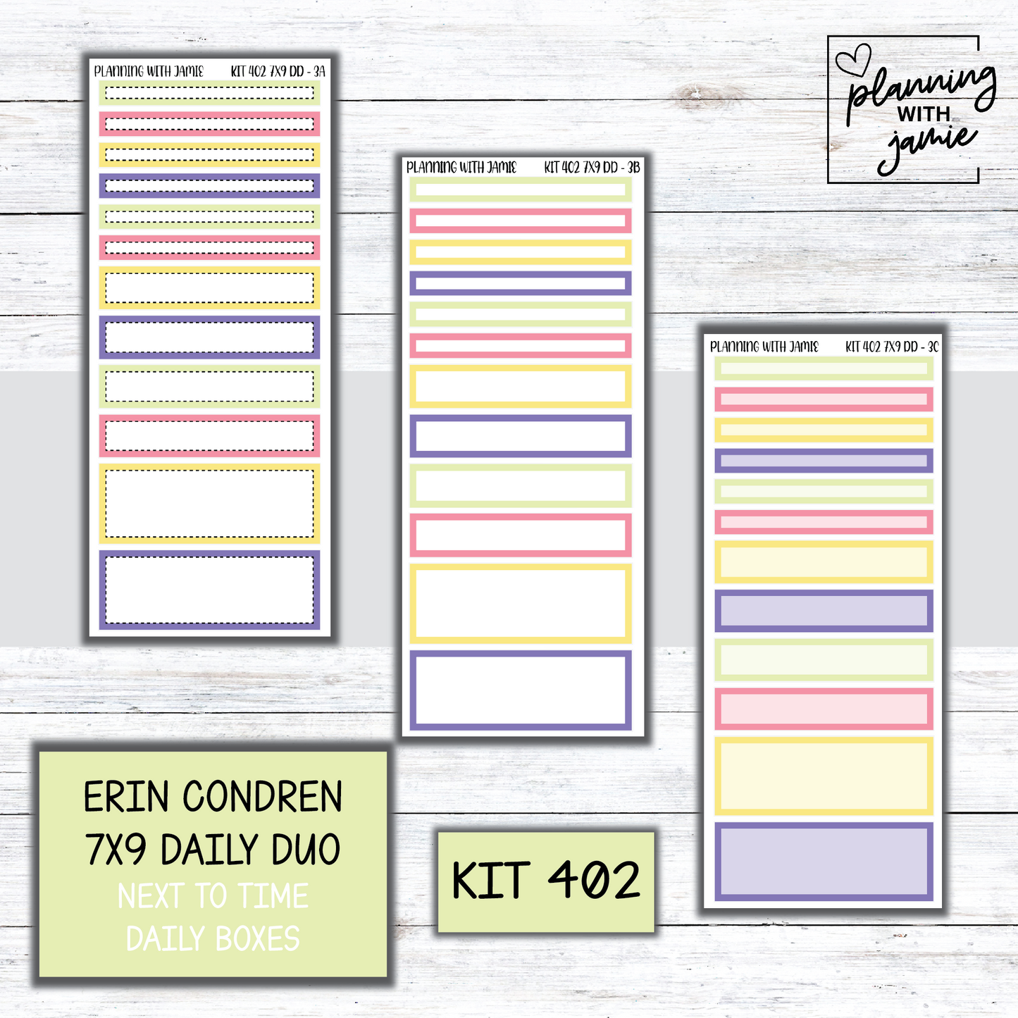 Kit 402 Erin Condren Daily Duo Sticker Kit