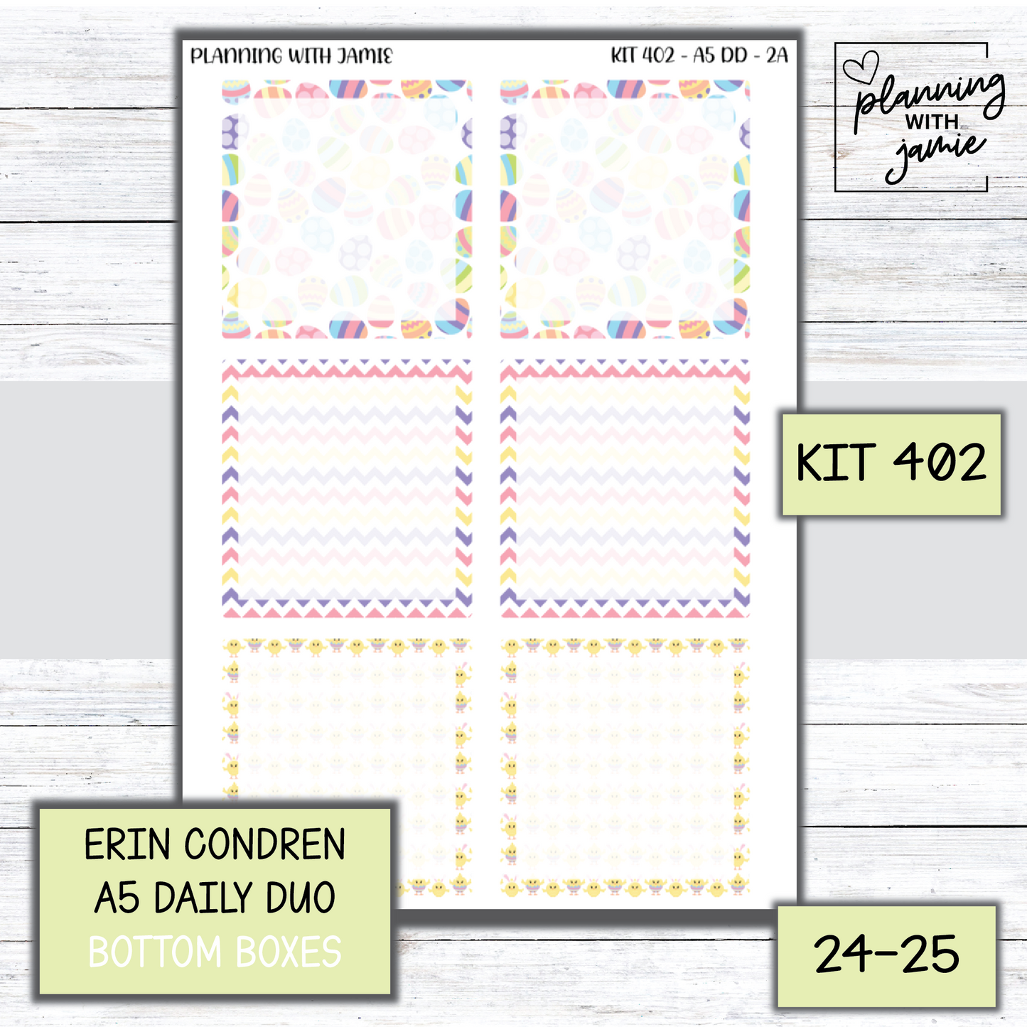 Kit 402 Erin Condren Daily Duo Sticker Kit