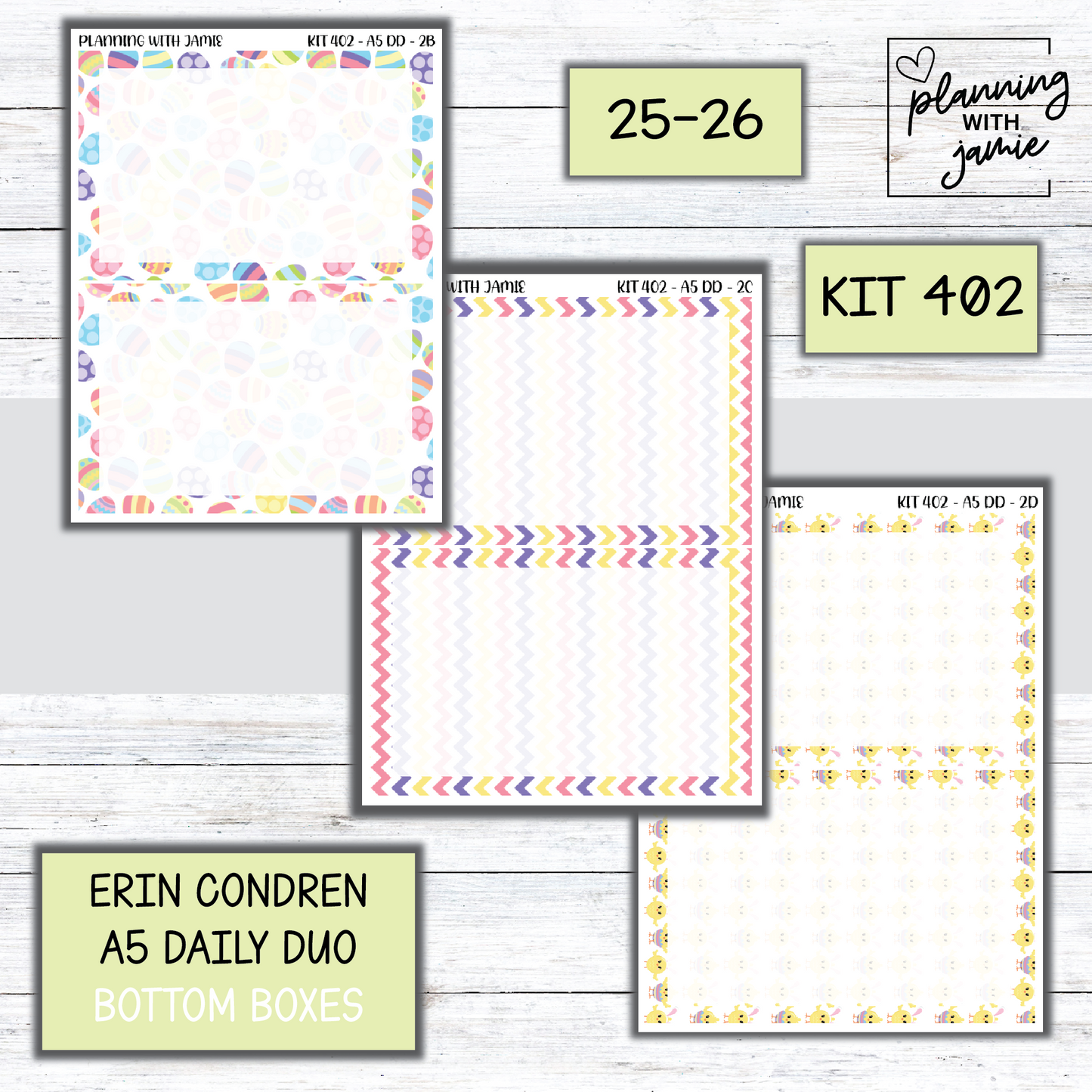 Kit 402 Erin Condren Daily Duo Sticker Kit