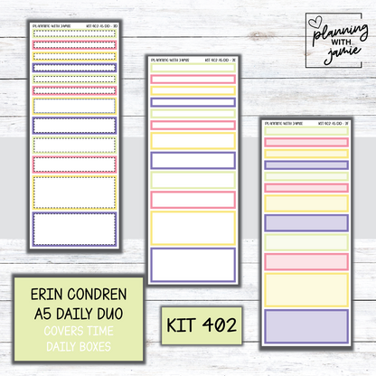 Kit 402 Erin Condren Daily Duo Sticker Kit