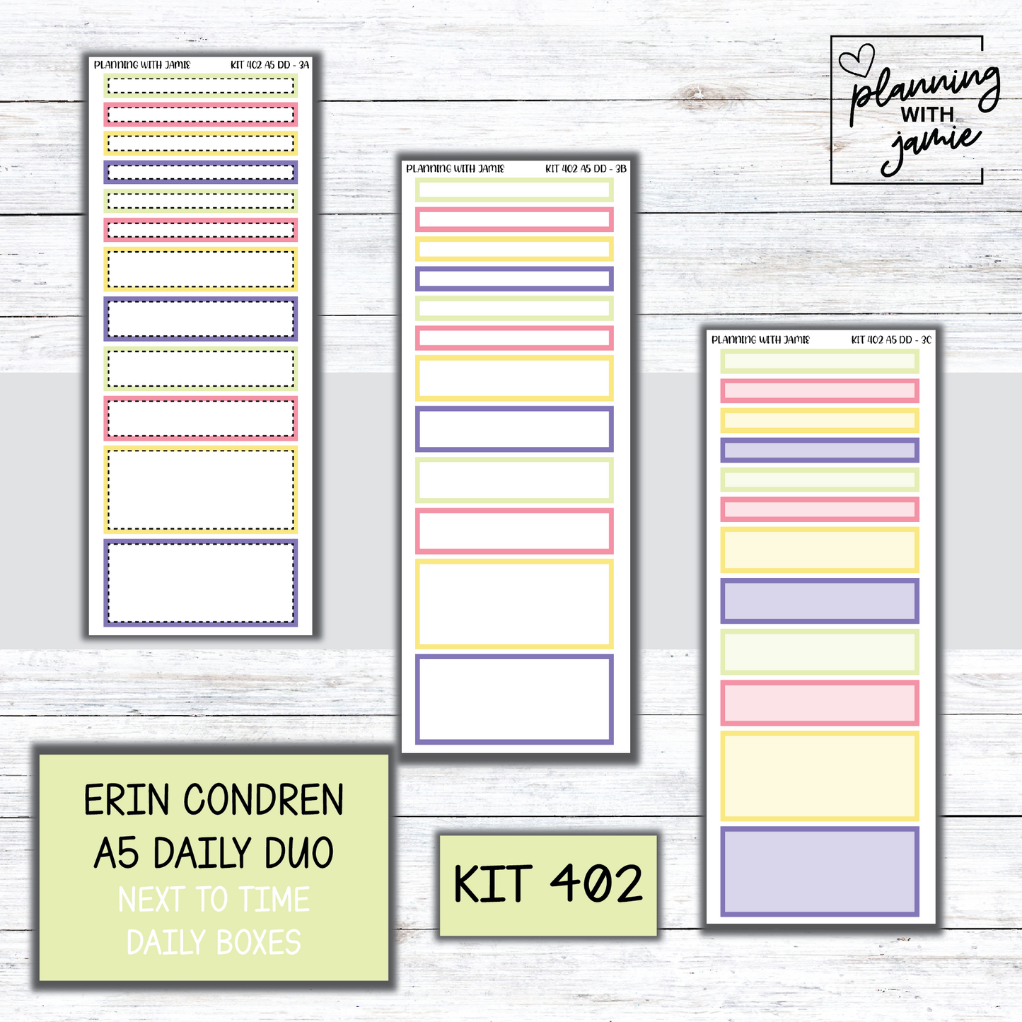 Kit 402 Erin Condren Daily Duo Sticker Kit