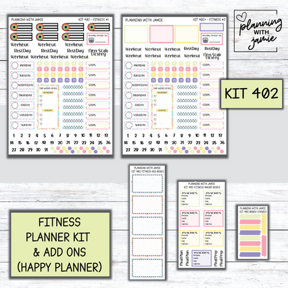 Kit 402 Weekly Fitness Sticker Kit