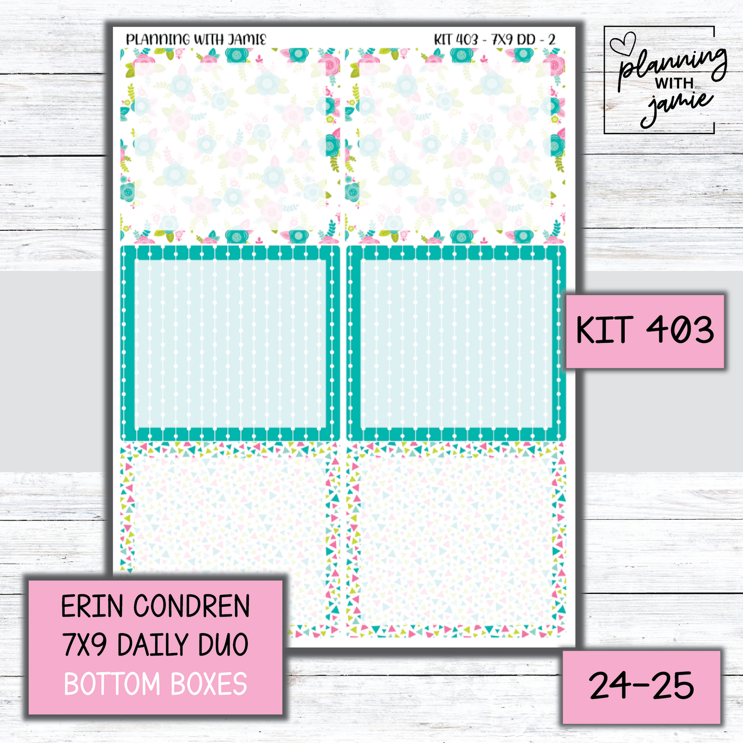 Kit 403 Erin Condren Daily Duo Sticker Kit