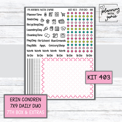 Kit 403 Erin Condren Daily Duo Sticker Kit