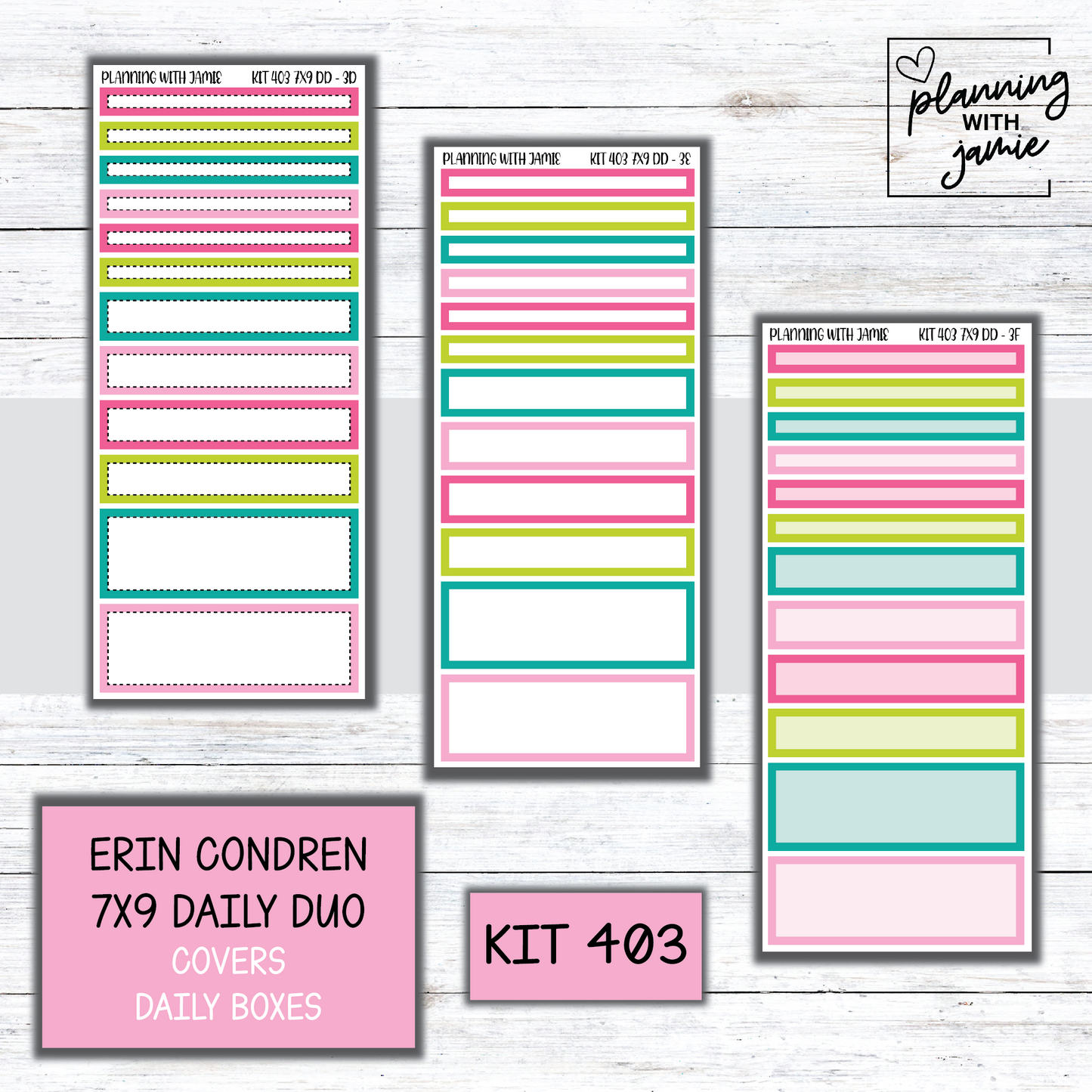 Kit 403 Erin Condren Daily Duo Sticker Kit