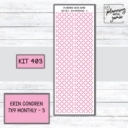 KIT 403 Erin Condren 7X9 OR A5 Monthly Kit