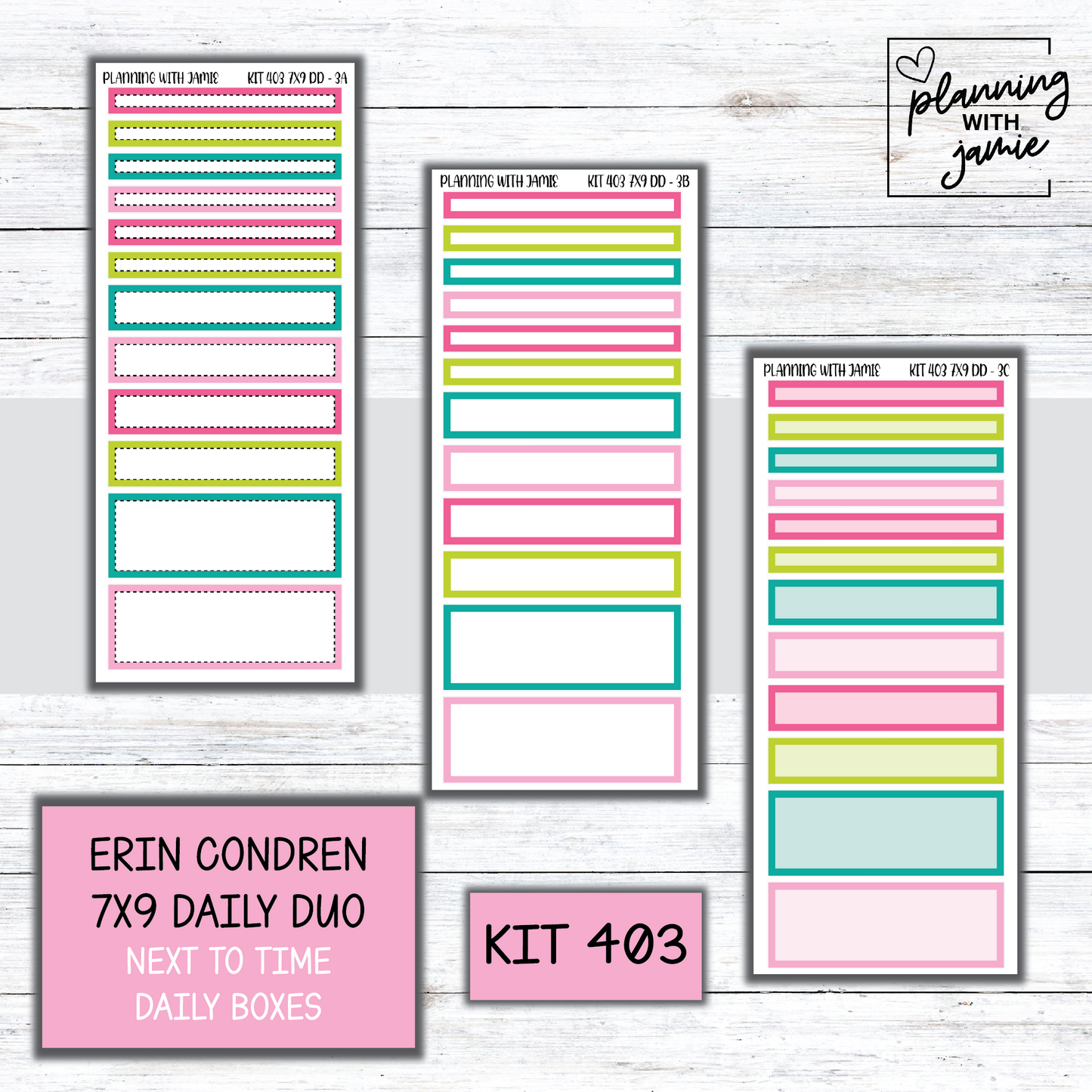 Kit 403 Erin Condren Daily Duo Sticker Kit