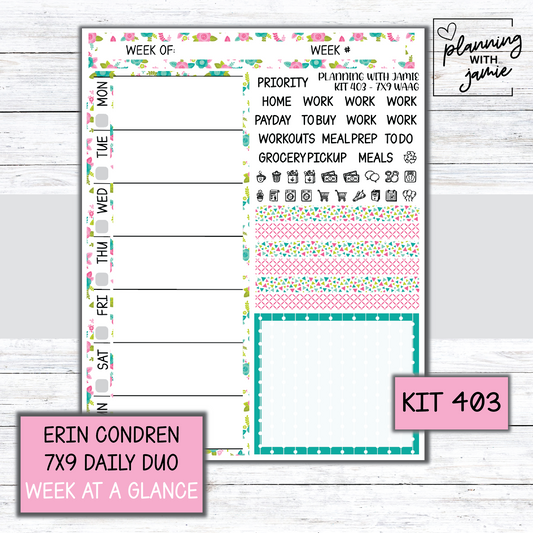 Kit 403 Week At A Glance Sticker