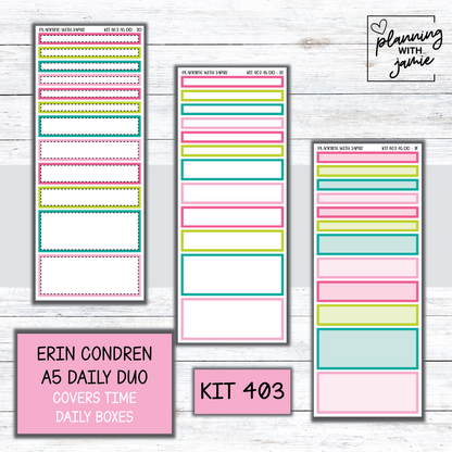 Kit 403 Erin Condren Daily Duo Sticker Kit