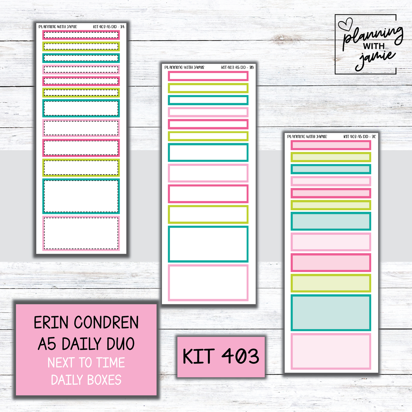 Kit 403 Erin Condren Daily Duo Sticker Kit