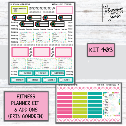 Kit 405 Weekly Fitness Sticker Kit