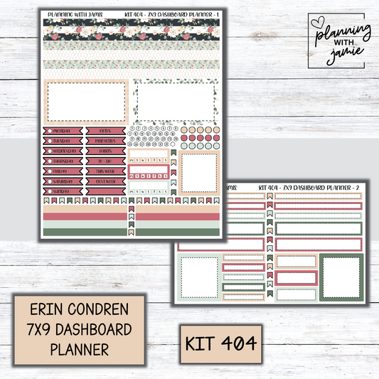 Kit 404 Erin Condren Dashboard Planner Sticker Kit