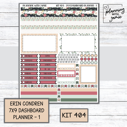 Kit 404 Erin Condren Dashboard Planner Sticker Kit