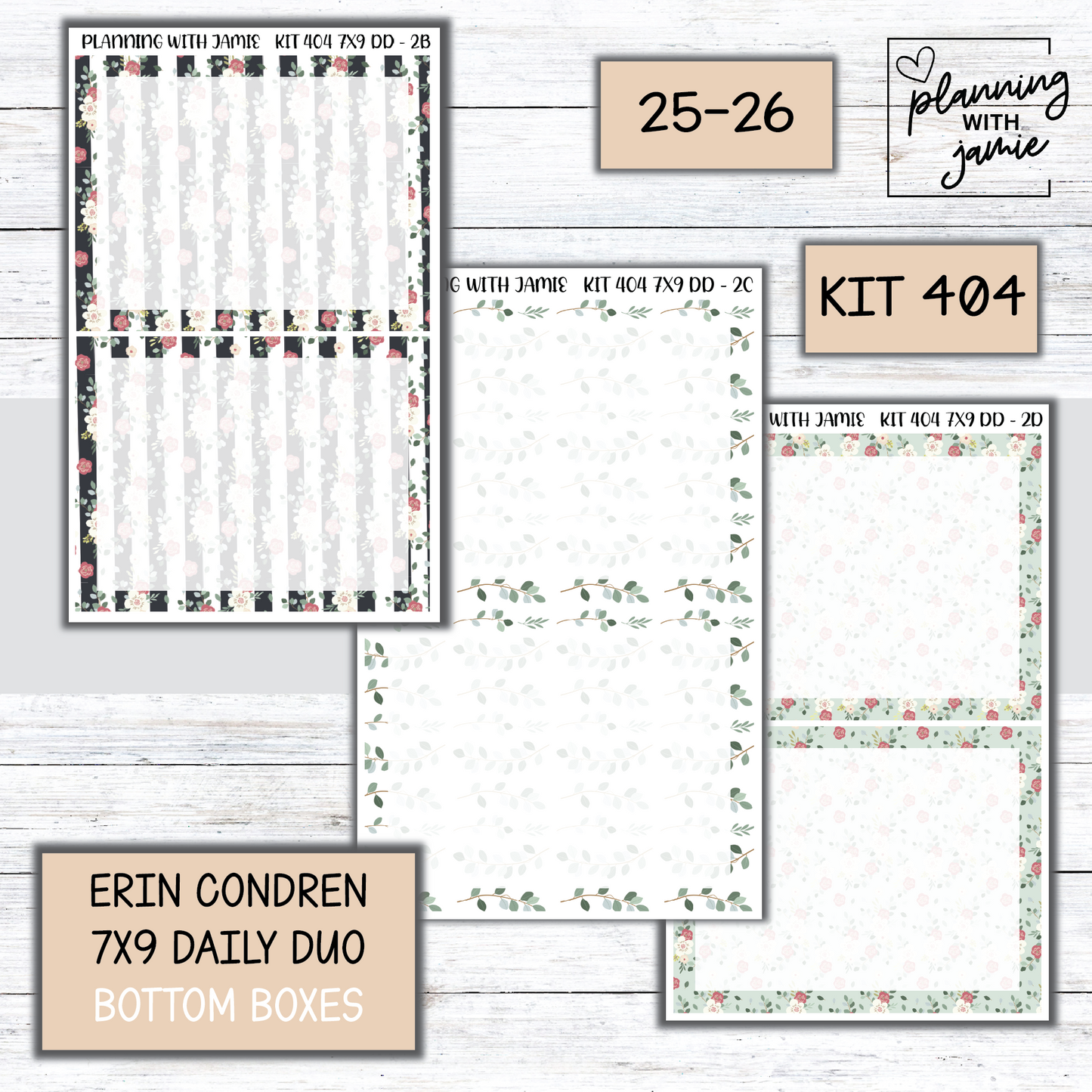 Kit 404 Erin Condren Daily Duo Sticker Kit