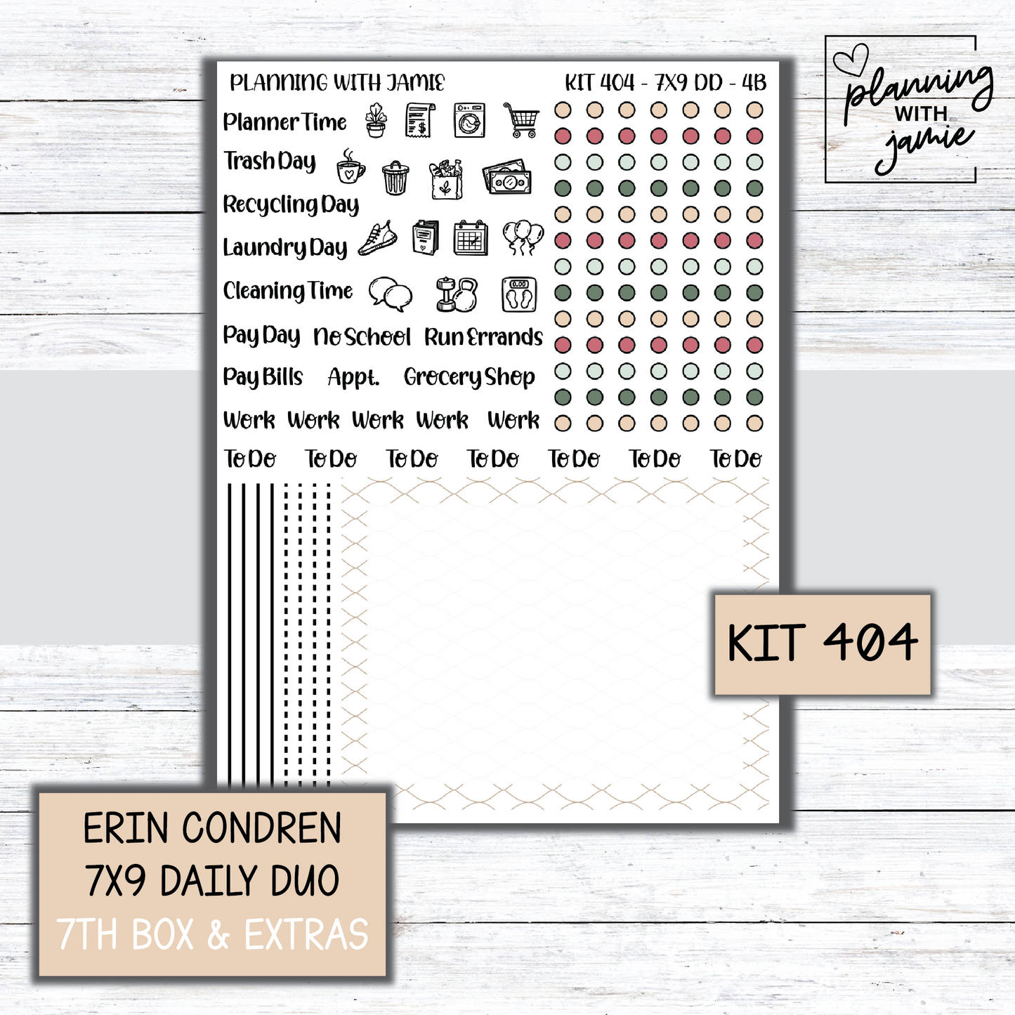 Kit 404 Erin Condren Daily Duo Sticker Kit